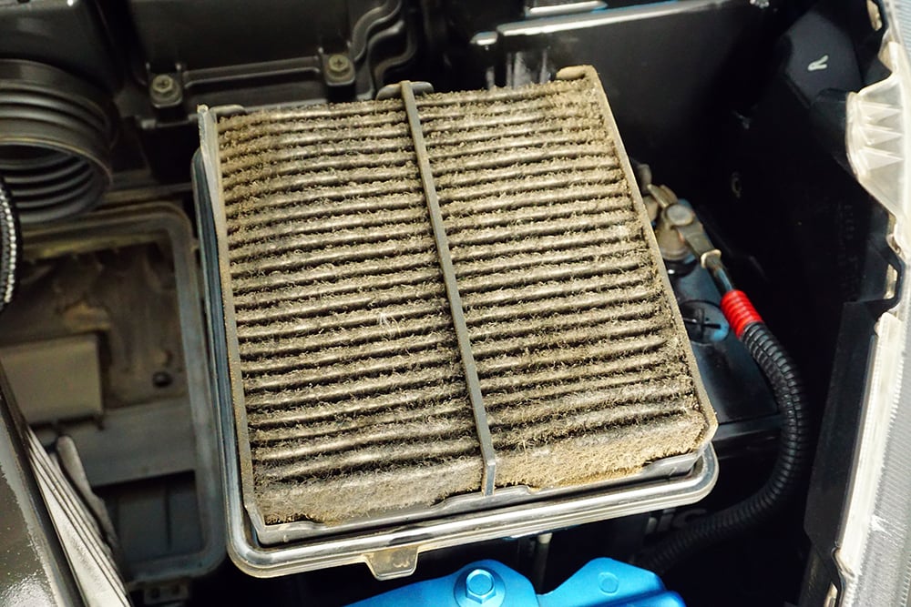 Car Air Filter dirty