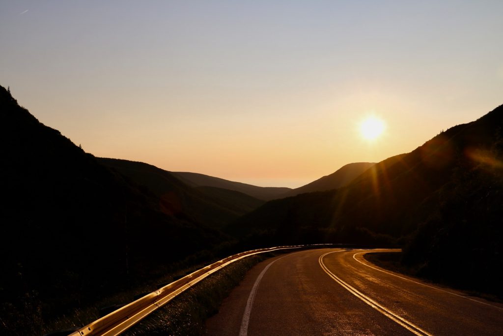 Cabot Trail at sunset