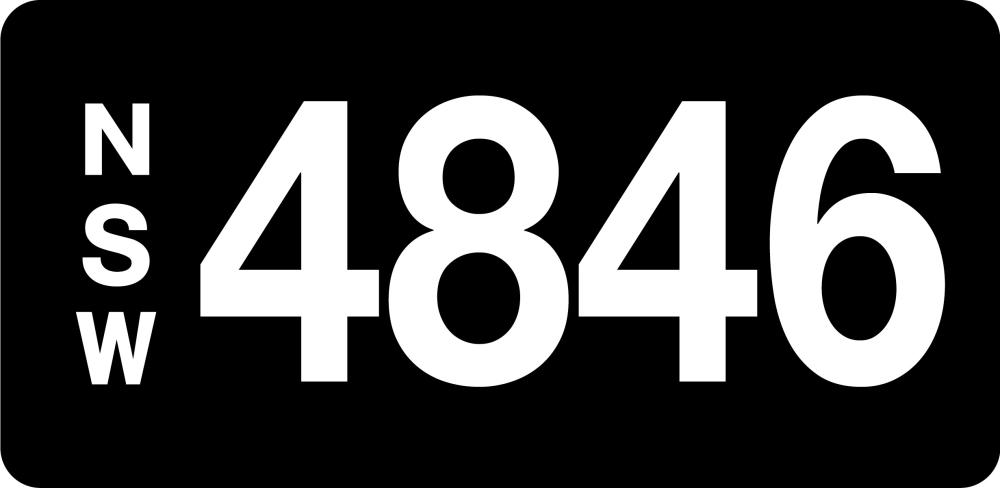 NSW Numeric Number Plate '4846'
