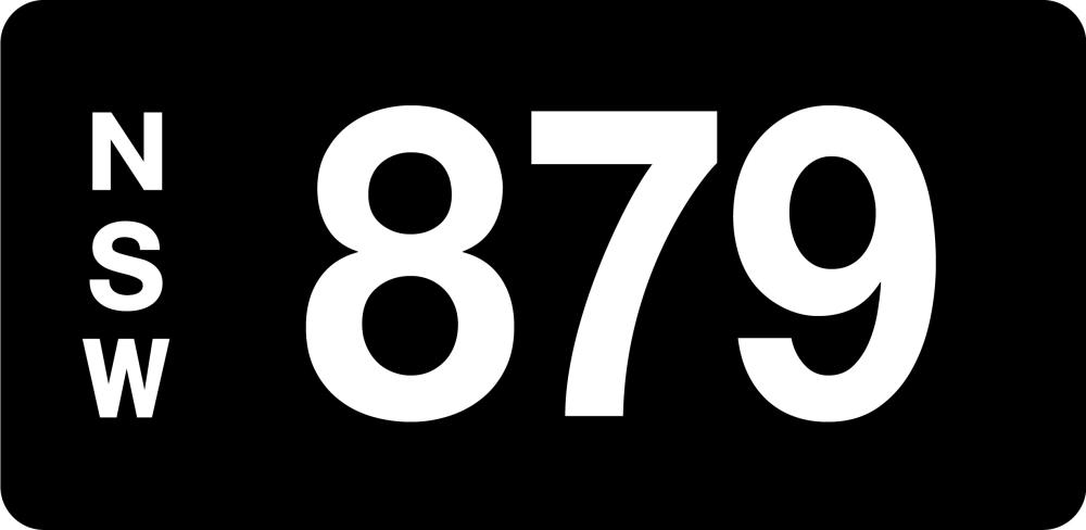 NSW Numeric Number Plate '879'