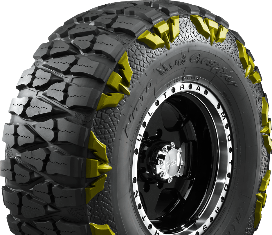 aggressive mud tyre sidewall