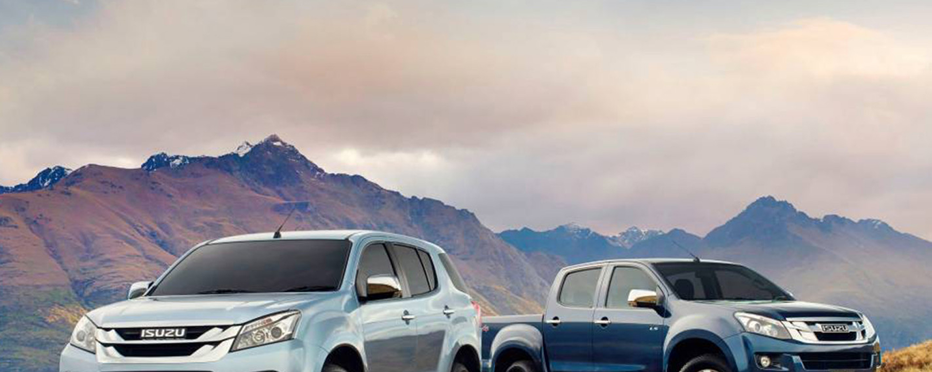 Car battery installed in an Isuzu