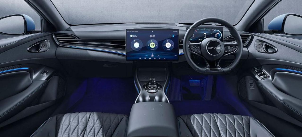 BYD interior showing infotainment system