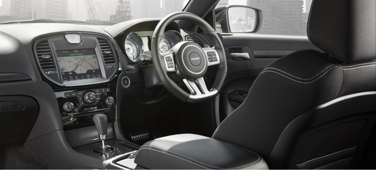 Chrysler interior showing infotainment system