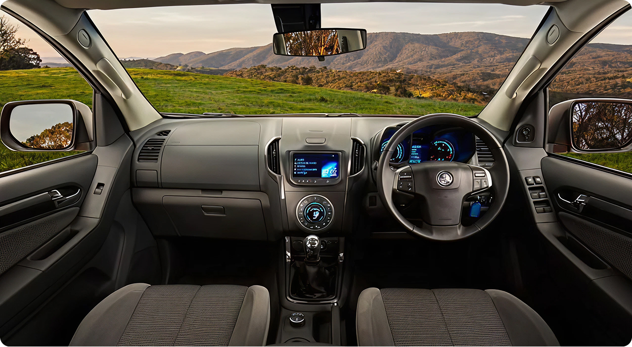Holden interior showing infotainment system