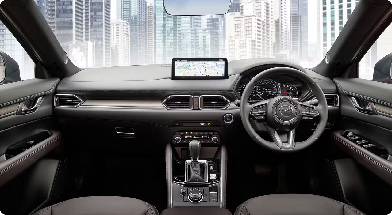 Mazda interior showing infotainment system
