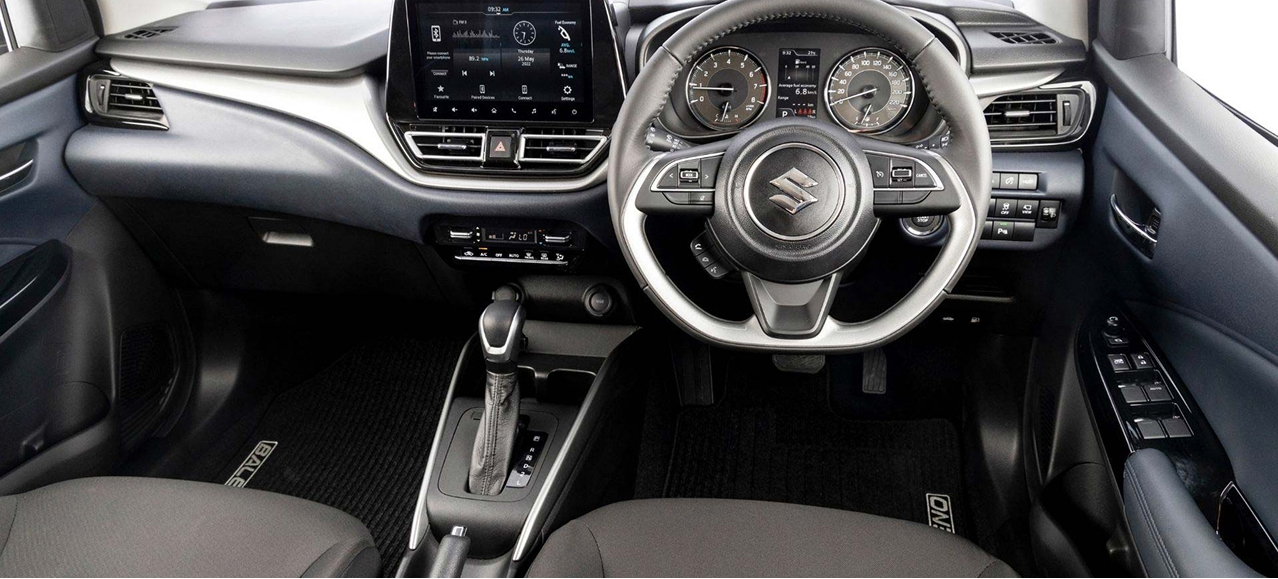 Suzuki interior showing infotainment system
