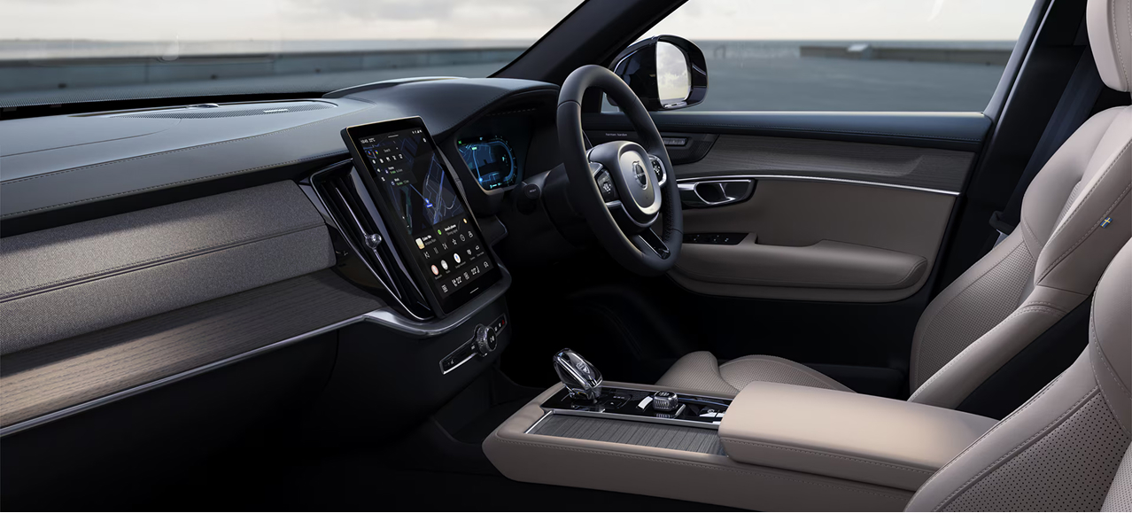 Volvo interior showing infotainment system