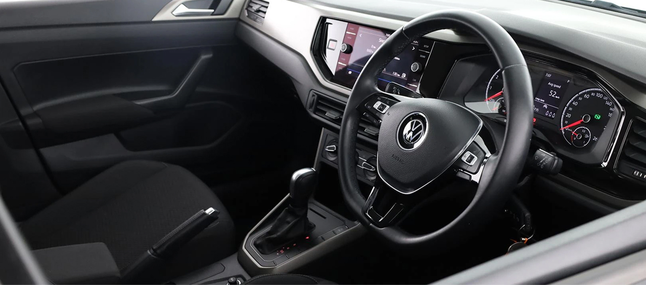 Volkswagen interior showing infotainment system